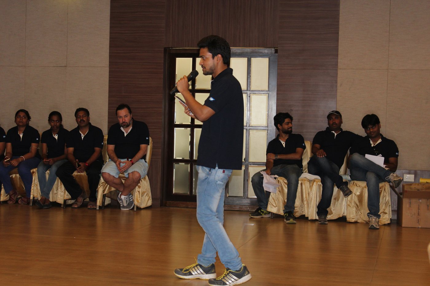 A hands-on session, mic in hand — MD Afsar Hussain