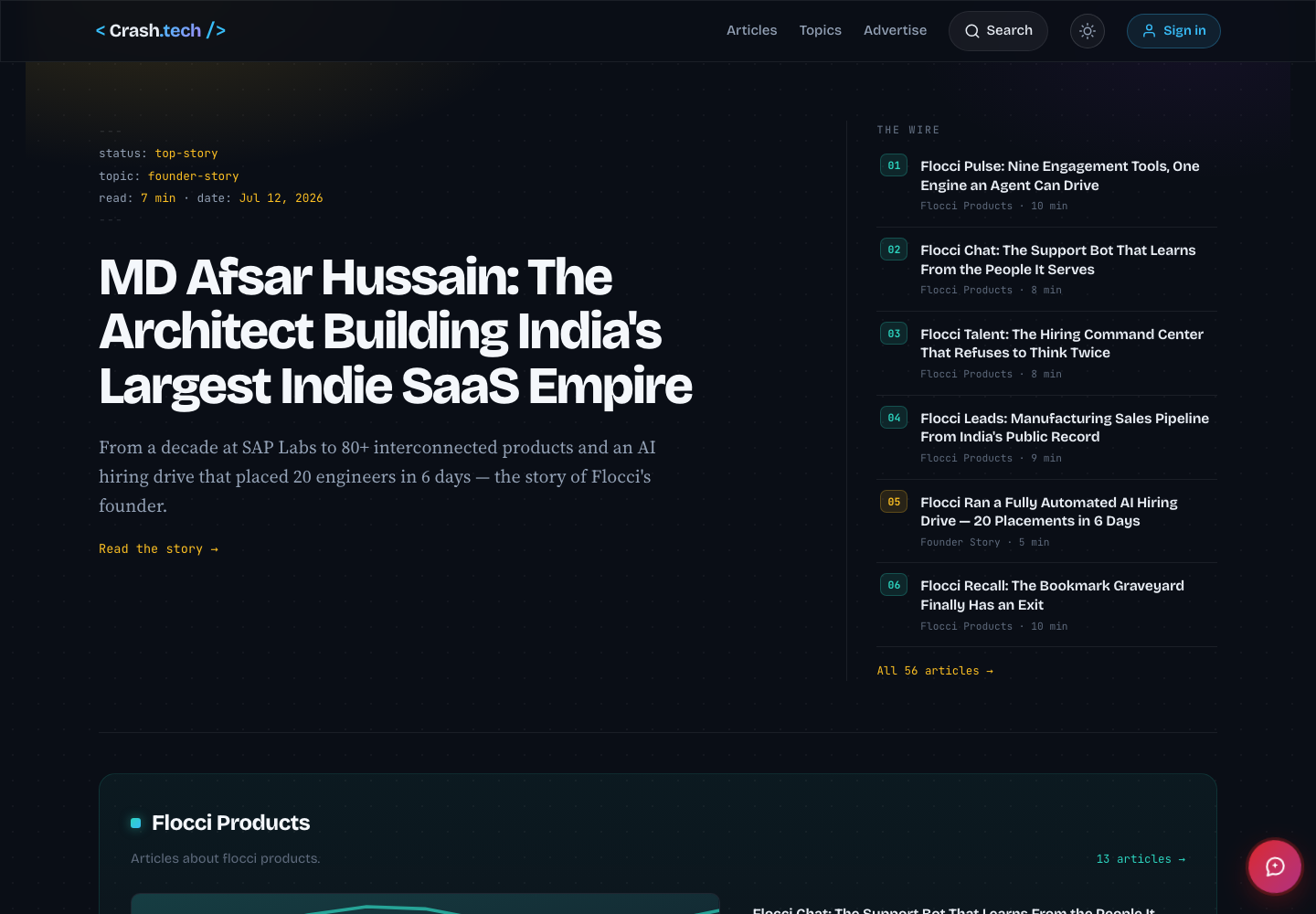 CrashTech public product preview