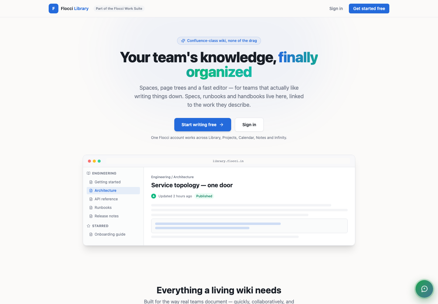 Flocci Library public product preview
